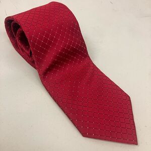 Donald Trump Signature Collection checkered Red & White Patterned Tie Silk Blend
